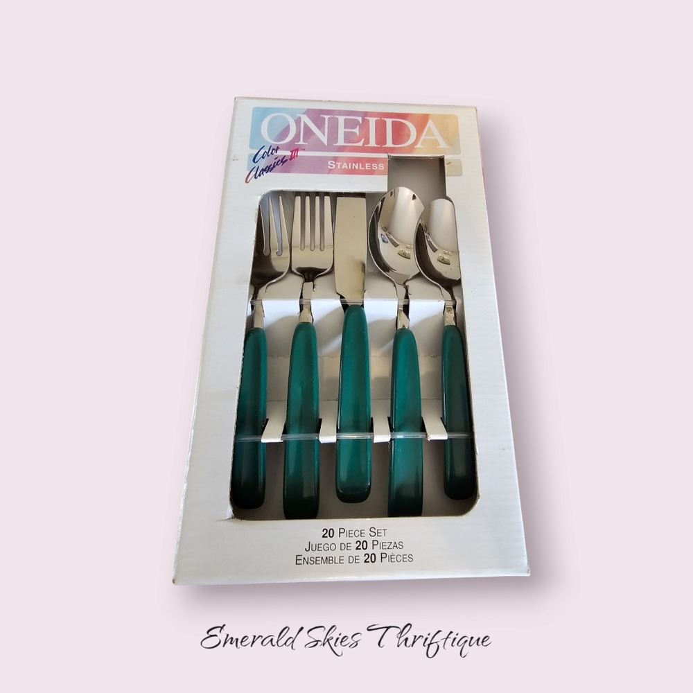 Vintage Oneida color trends silverware new.